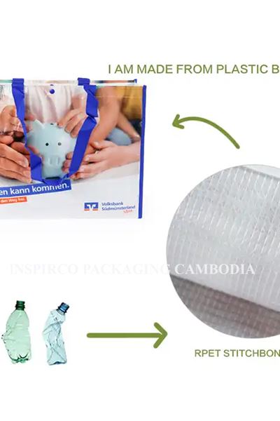 RPET SHOPPING BAG - HANDLES - LAMINATED